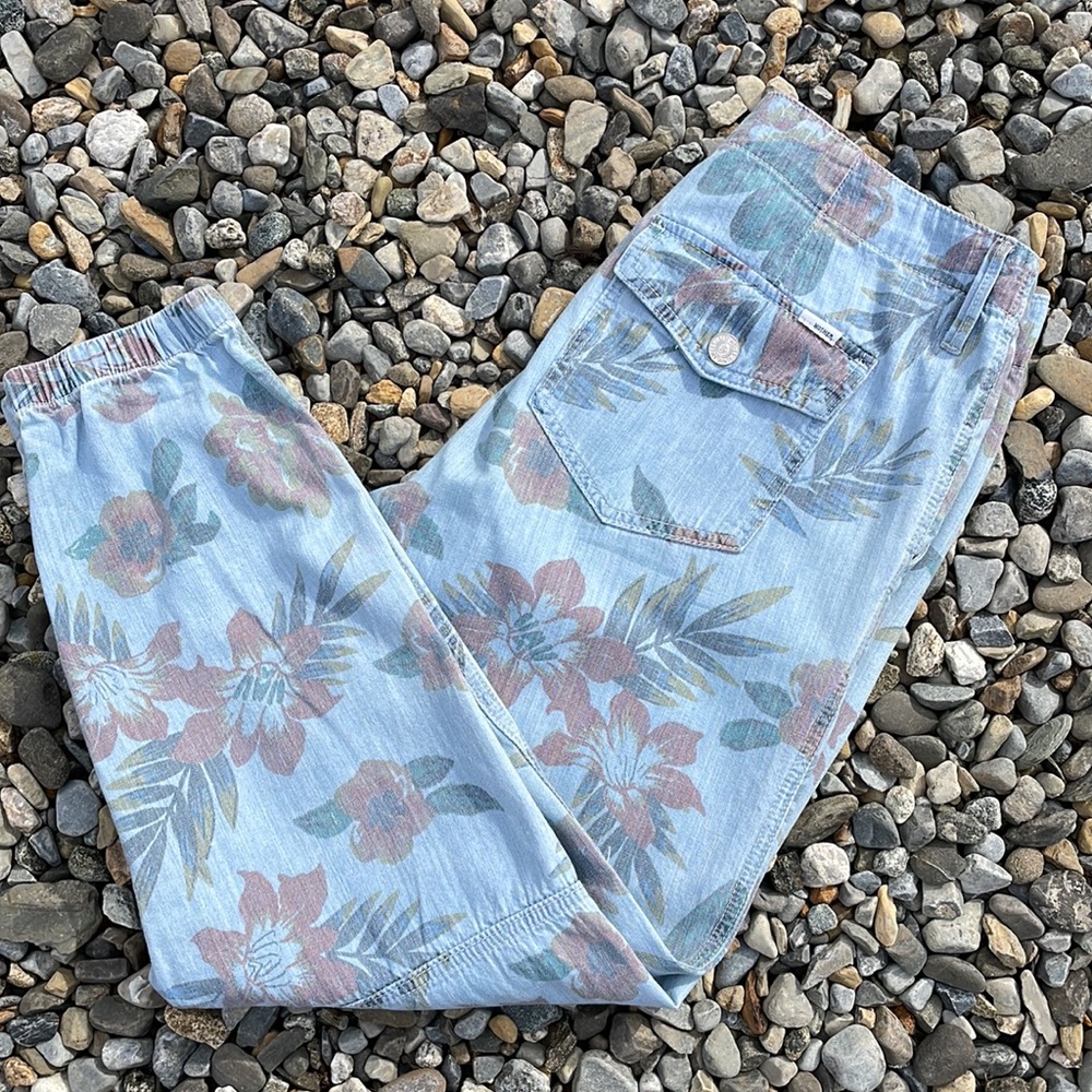 MOTHER Floral Jogger Style Blue and Pink - Picture 4 of 13
